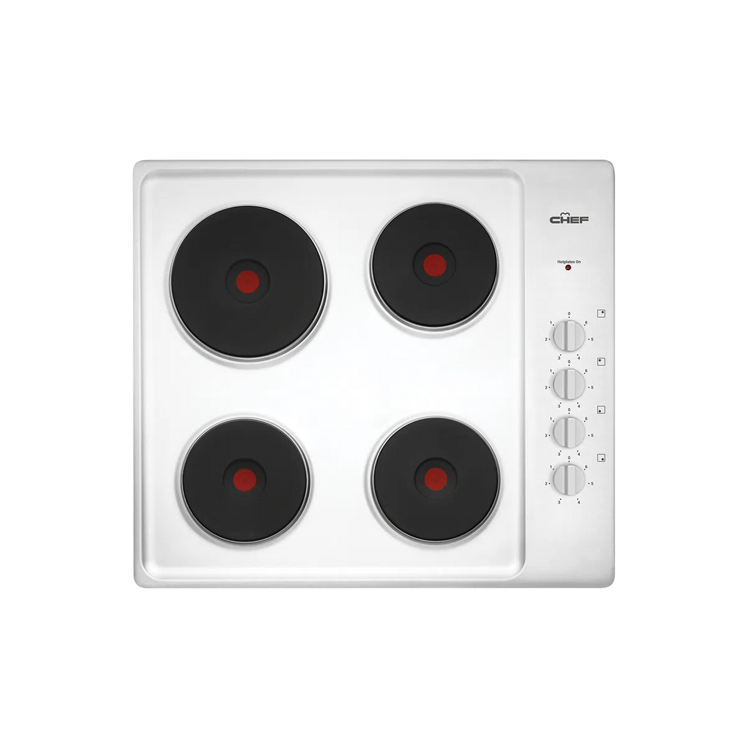 Chef 60cm 4 Zone Electric Solid Cooktop (CHS642SB)