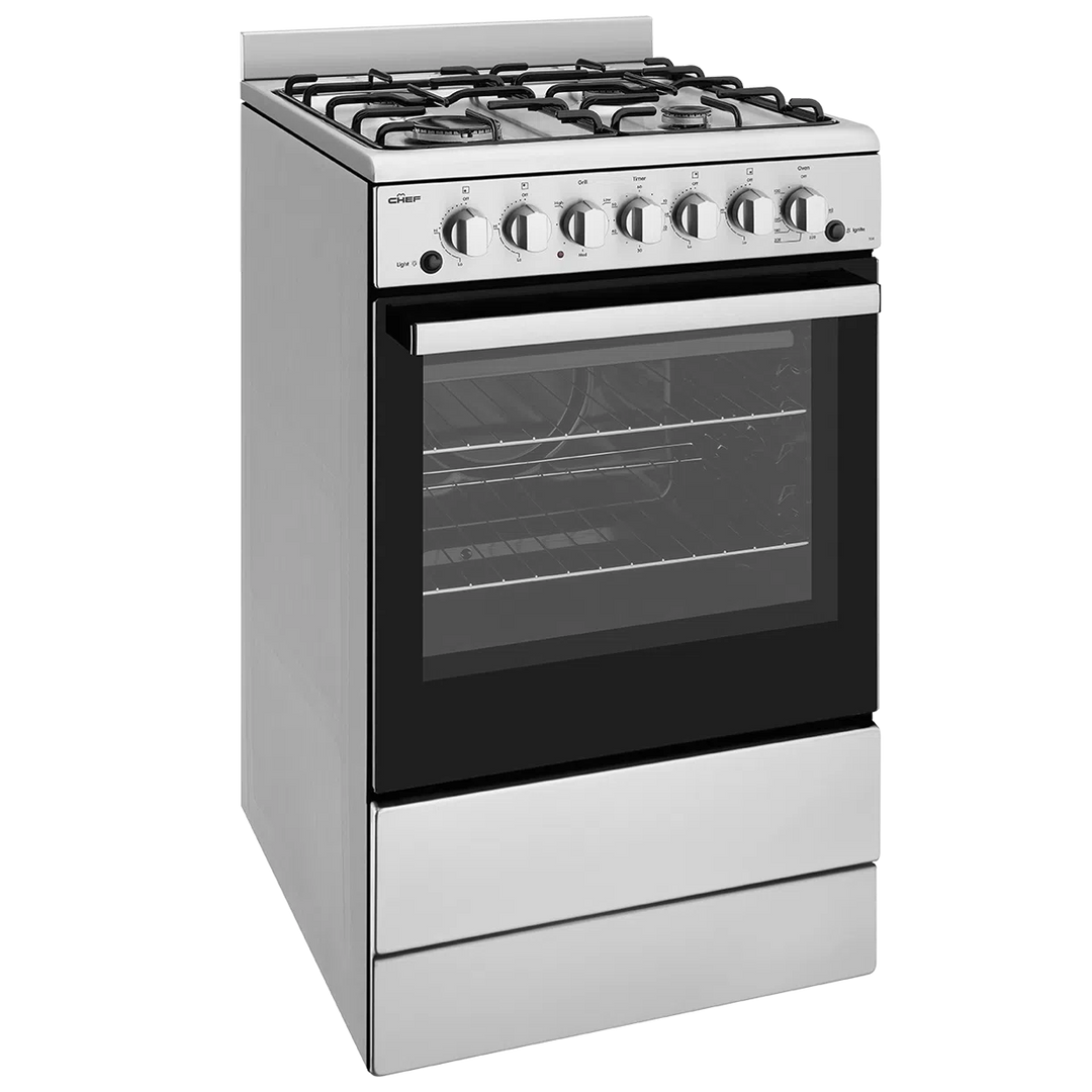 Chef 54cm Freestanding Cooker (CFG504SB)
