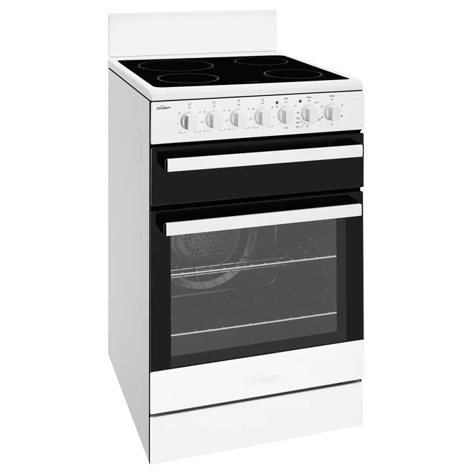 Chef 54cm Freestanding Oven + Electric Cooktop (CFE547WBB )