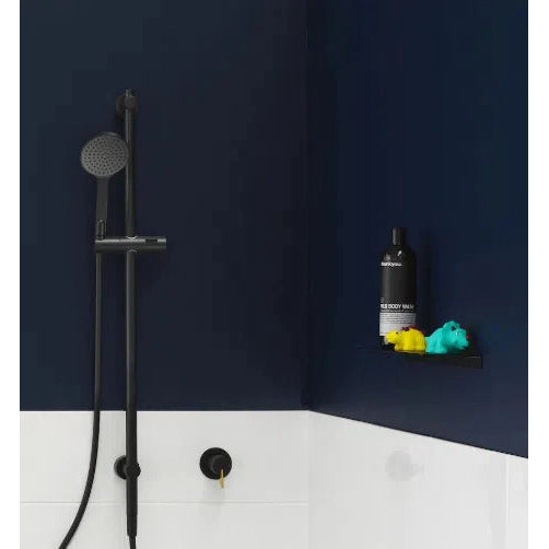 Showers Clark Clark Round Rail Shower (Top Inlet) - Chrome And Black