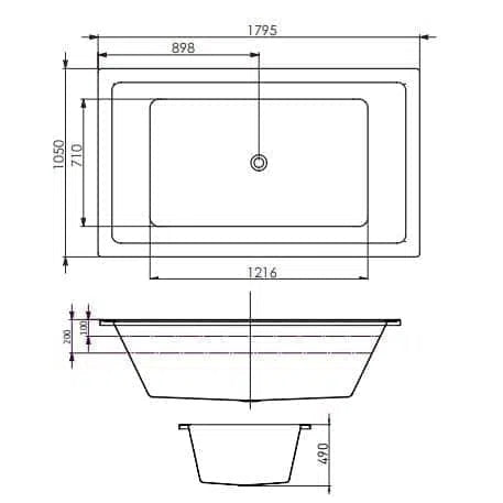 Decina Lago 1795 Contour Spa Bath