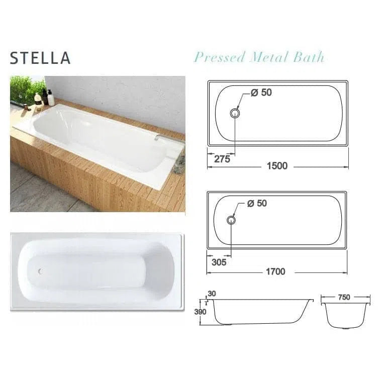 Decina Stella Pressed Metal Bath