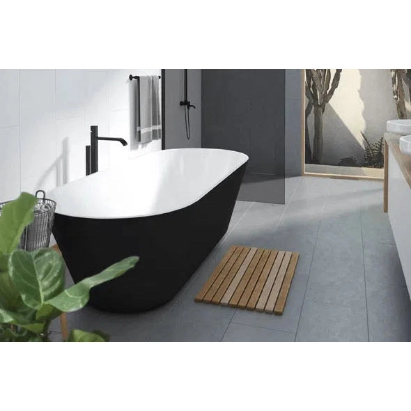 Decina Elinea Freestanding Bath - Gloss Black / White Or White