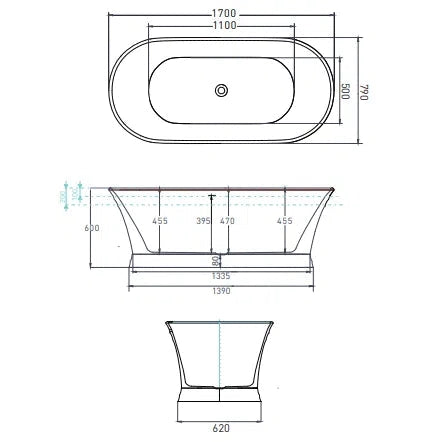 Decina Regent 1700 Freestanding Bath