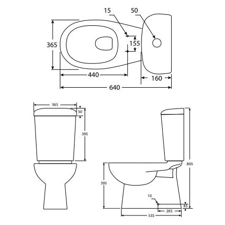 Novara Close Coupled Toilet Suite