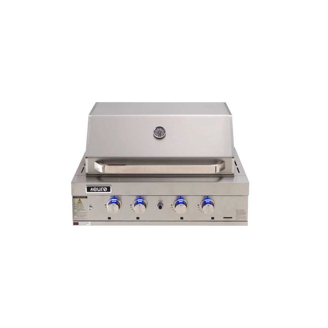 Euro Appliances 4 Burner Built-In BBQ + Hood (EAL900RBQ)