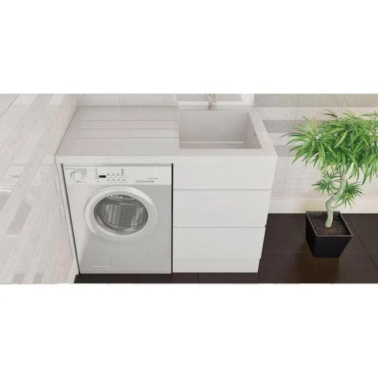 Laundry Tub Everhard Everhard Bloom Laundry Cabinet White Gloss / LHB/RHD / 1TH