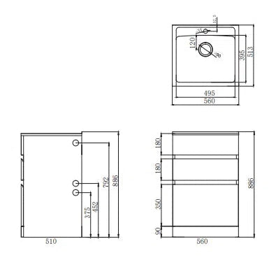 Everhard Nugleam Drawer System Laundry Unit