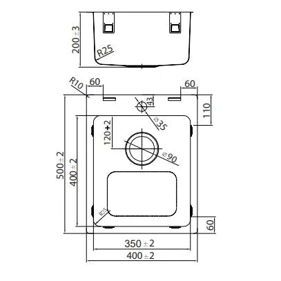 Everhard Nugleam Edge 1 Tap Hole Single Bowl Sink