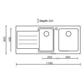 Everhard Nugleam Edge 1160 1.75 Sink