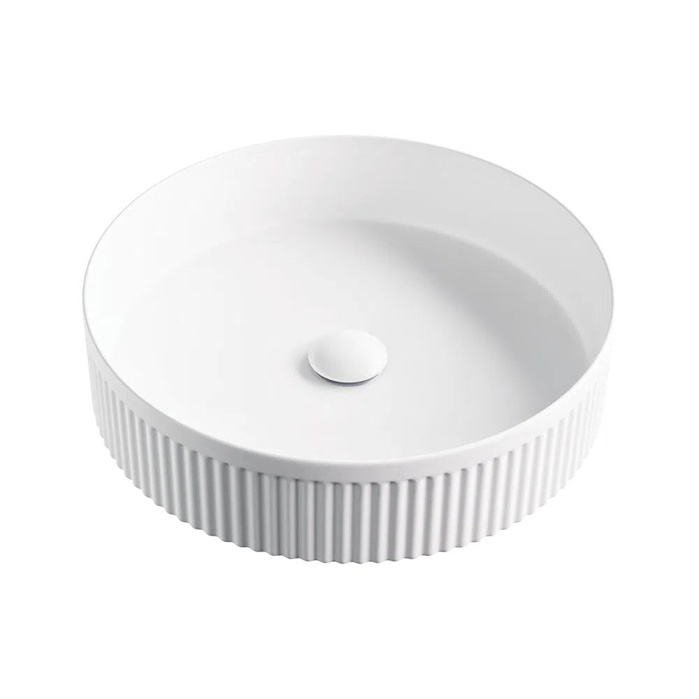Fienza Eleanor Round Above Counter Fluted Basin
