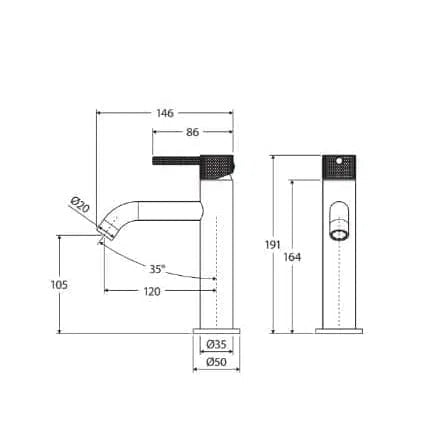 Fienza Axle Basin Mixer - Brushed Nickel