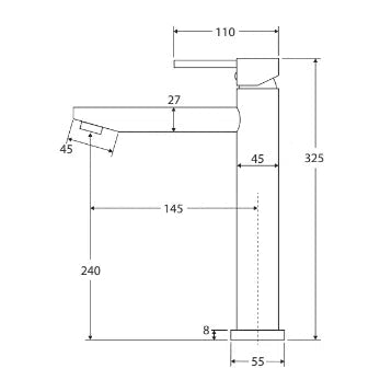 Fienza Hustle Tall Basin Mixer