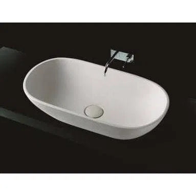 Fienza Nero Cast Above Counter Stone Basin