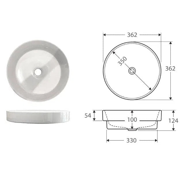 Fienza Reba Semi Inset Basin