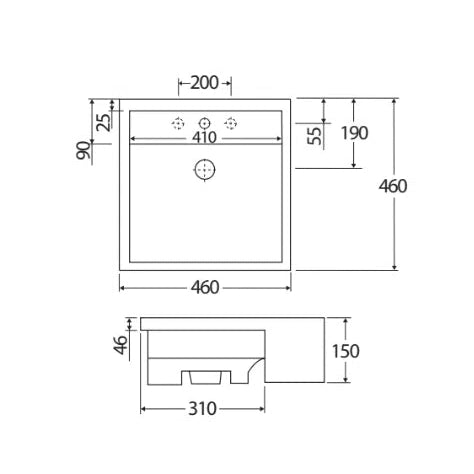 Rak Nova Semi-Recessed Basin