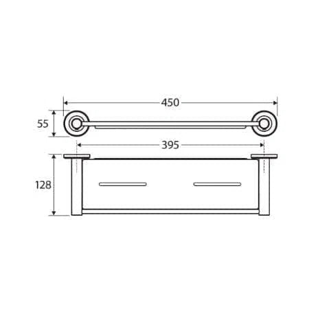 Fienza Axle Shower Shelf, Gun Metal