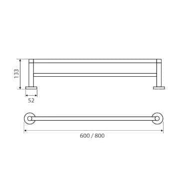 Fienza Michelle Double Towel Rail 800mm