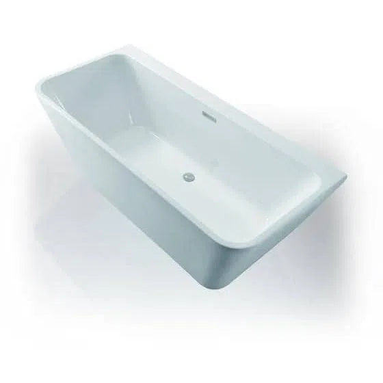 Freestanding Bath Fienza Fienza Delta Acrylic Back To Wall Bath - Includes Pop Waste Chrome