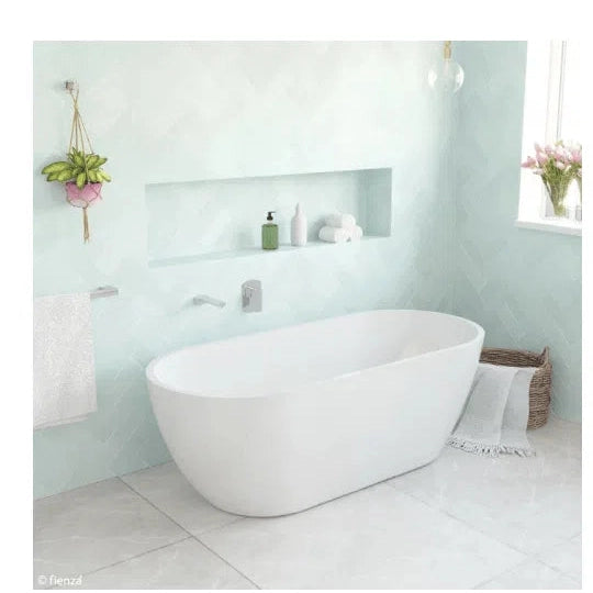 Fienza Koko Matte White Freestanding Acrylic Bath