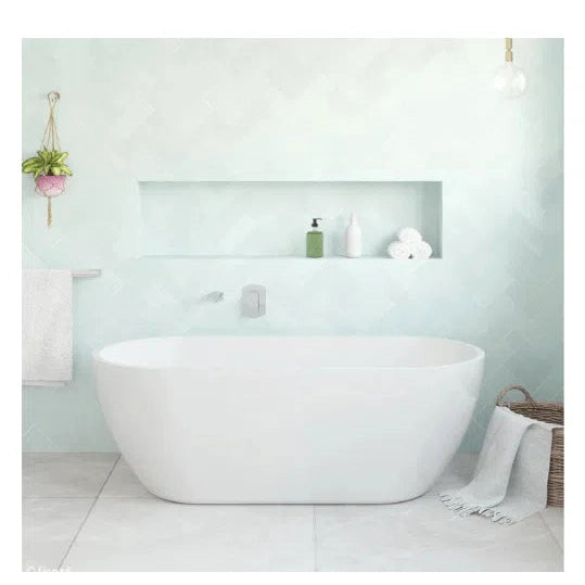 Fienza Koko Matte White Freestanding Acrylic Bath