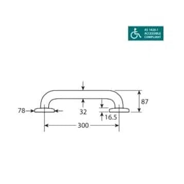 Fienza Care Straight Grab Rails