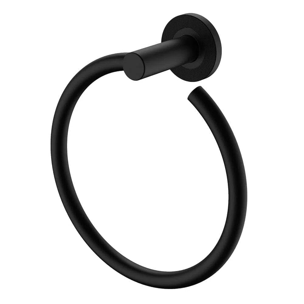 Fienza Axle Hand Towel Ring, Matte Black