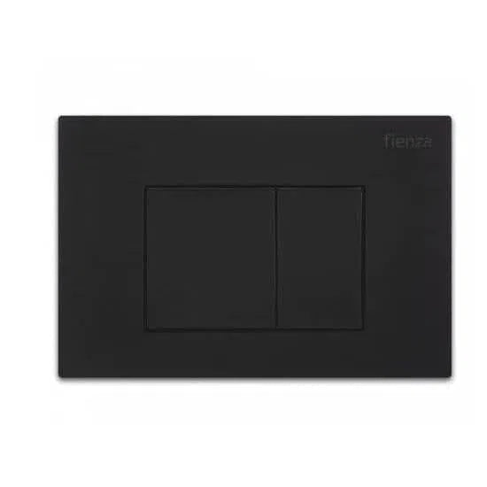 Fienza R&T Matte Black Square Button Flush Plate