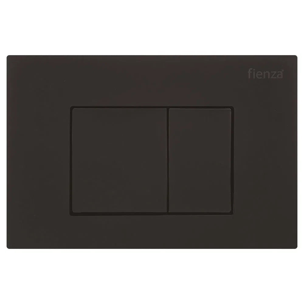 Fienza R&T Matte Black Square Button Flush Plate
