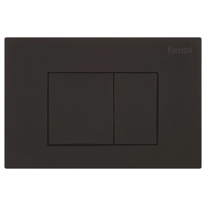 Fienza R&T Matte Black Square Button Flush Plate