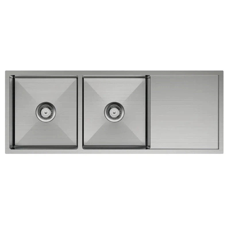 Fienza Hana Double Kitchen Sink With Drainer