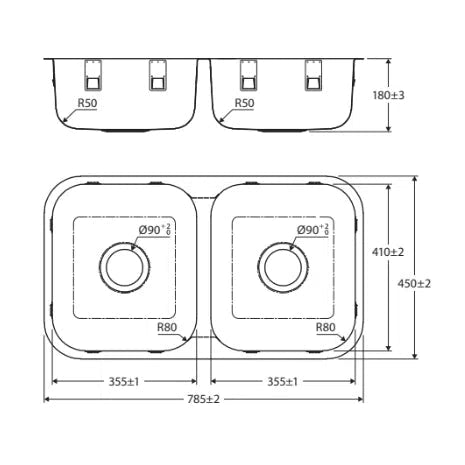 Fienza Tiva 785 Double Kitchen Sink