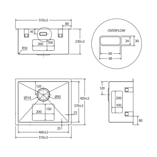 Fienza Hana 39L Laundry Sink