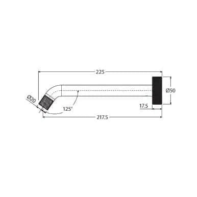 Fienza Axle 220mm Bath/Basin Outlet - Chrome