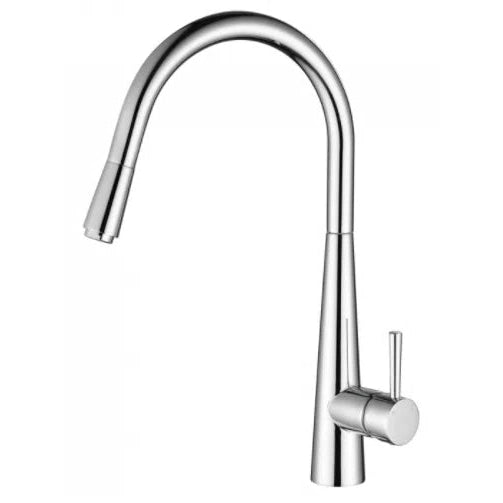 Fienza Isabella Deluxe Gooseneck Pull Out Kitchen Mixer - Chrome