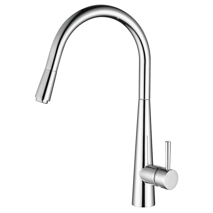 Fienza Isabella Deluxe Gooseneck Pull Out Kitchen Mixer - Chrome