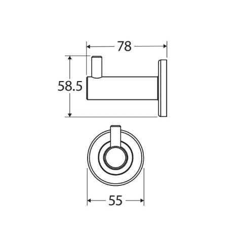 Fienza Axle Robe Hook Chrome