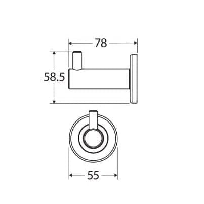 Fienza Axle Robe Hook Gun Metal