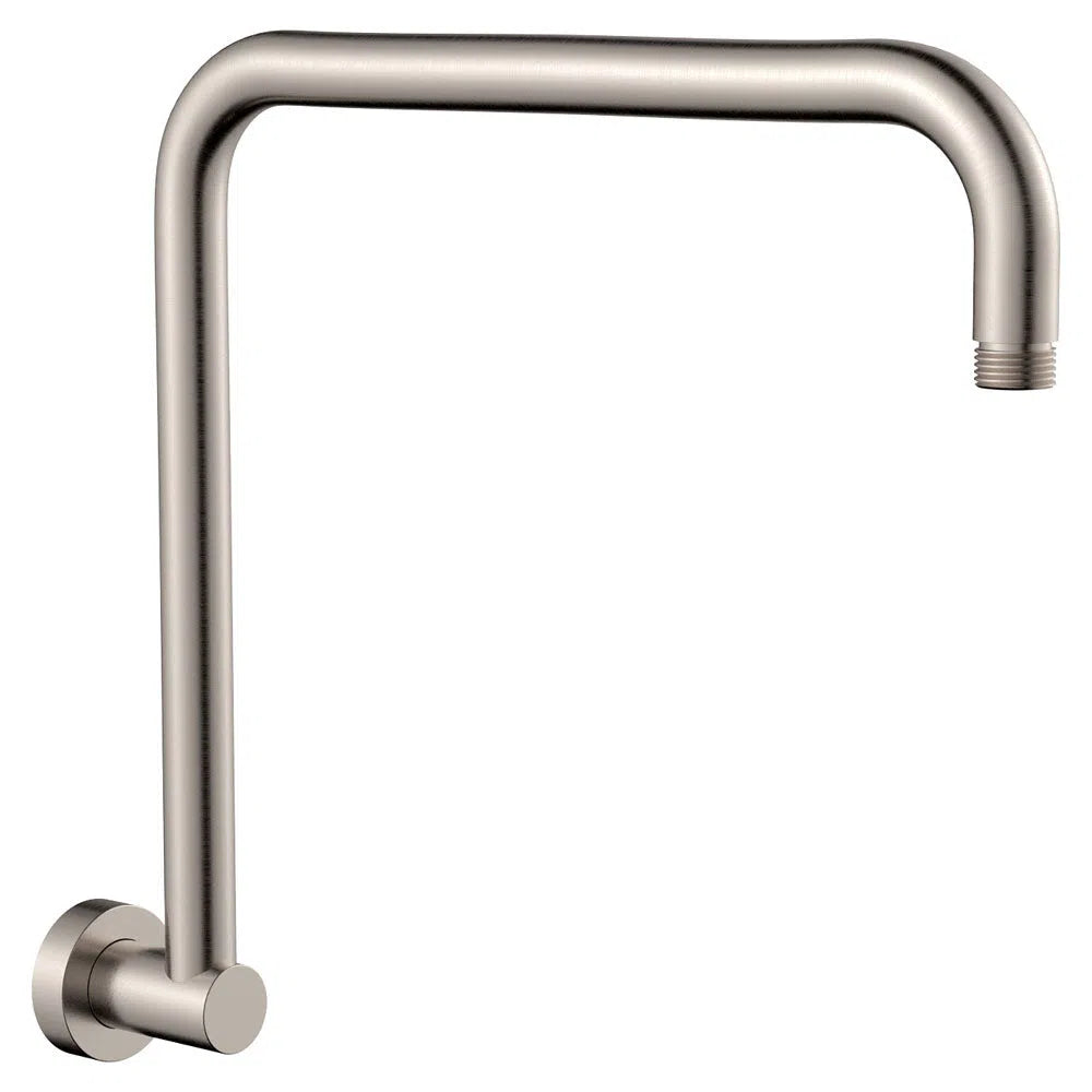 Fienza Round Fixed Gooseneck Shower Arm - Brushed Nickel