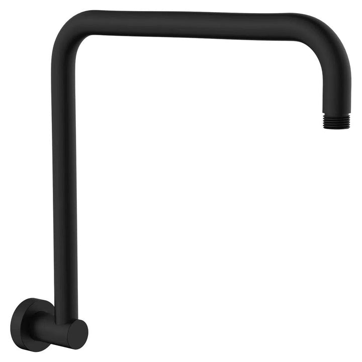 Fienza Round Fixed Gooseneck Shower Arm - Matte Black