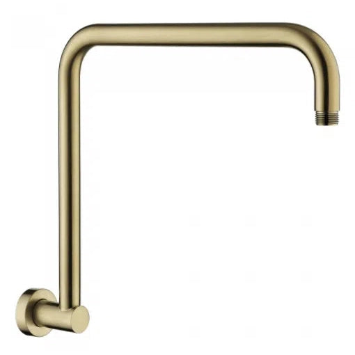 Fienza Round Fixed Gooseneck Shower Arm, Urban Brass
