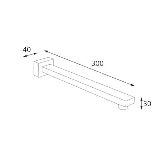 Fienza Square Straight Wall Shower Arm