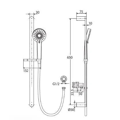 Fienza Empire Rail Shower