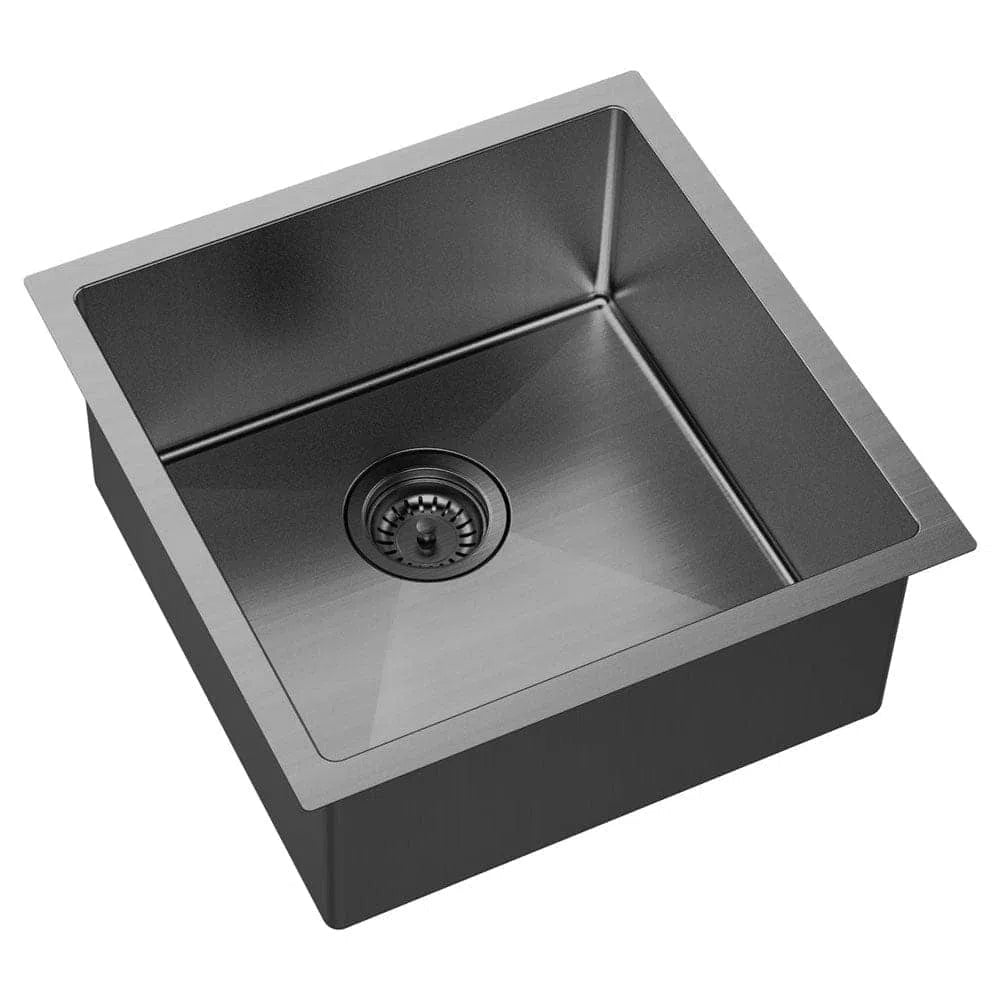Fienza Hana 32L Single Kitchen Sink PVD Carbon Metal