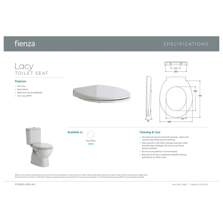 Fienza Lacy Uf Toilet Seat