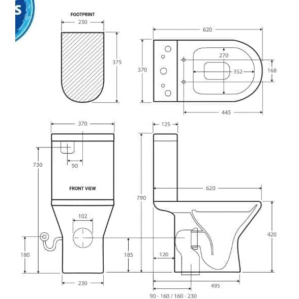 Fienza Chica Rimless Close-Coupled Suite