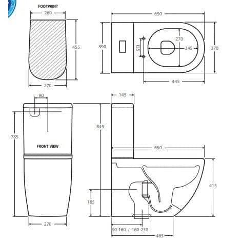 Fienza Koko Rimless Toilet Suite