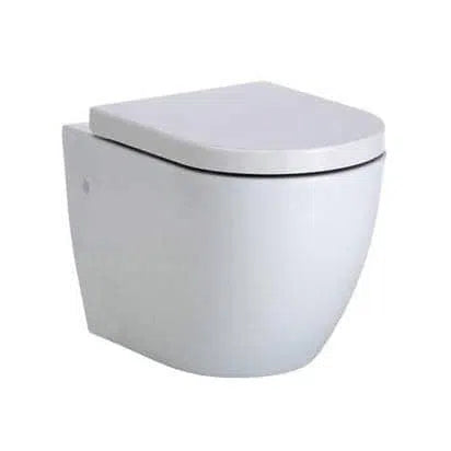 Toilets Fienza Fienza Koko Wall Hung Toilet With R&T Cistern - Gloss White White / Matte Black Buttons