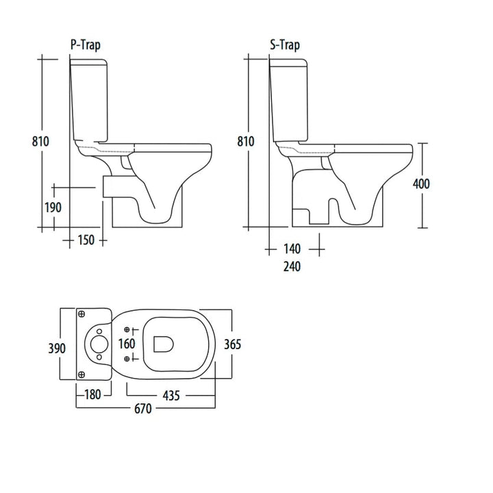 Rak Liwa S Trap Toilet Suite