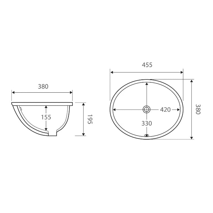 Fienza Karmen Oval Undermount Basin